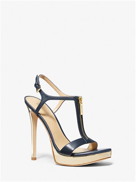 stiletto women michael kors shoes|Berkley Leather and Metallic Stiletto Sandal .